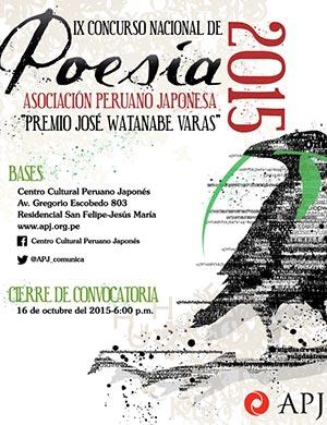 IX Concurso Nacional de Poesía - Premio José Watanabe Varas