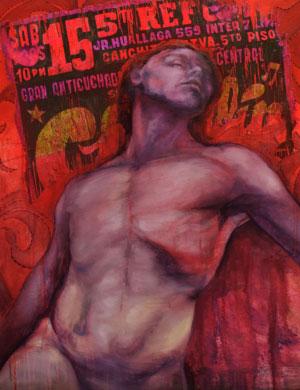 Detalle pintura de Omar Zegarra